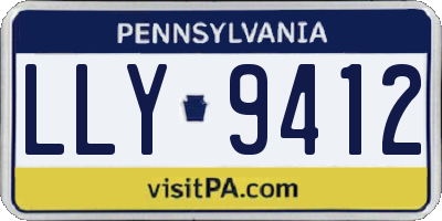 PA license plate LLY9412