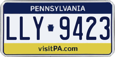 PA license plate LLY9423