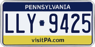 PA license plate LLY9425