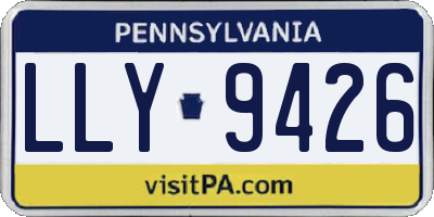 PA license plate LLY9426