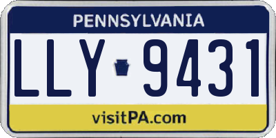 PA license plate LLY9431