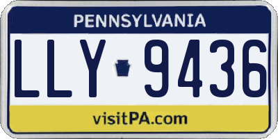PA license plate LLY9436