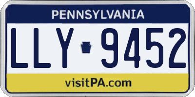 PA license plate LLY9452