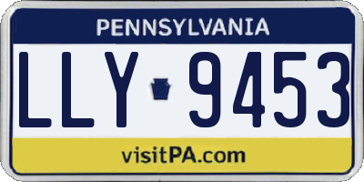 PA license plate LLY9453