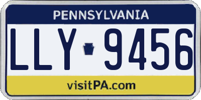PA license plate LLY9456