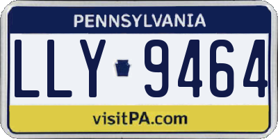 PA license plate LLY9464