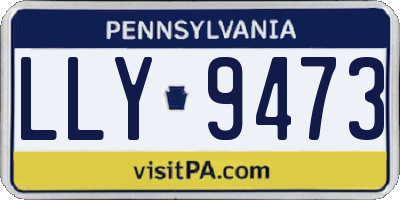 PA license plate LLY9473