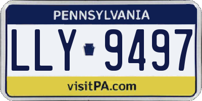 PA license plate LLY9497