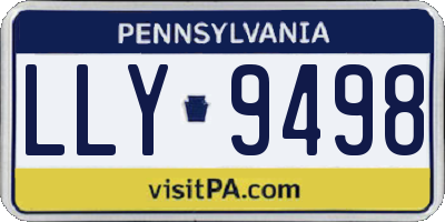 PA license plate LLY9498