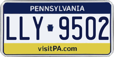 PA license plate LLY9502
