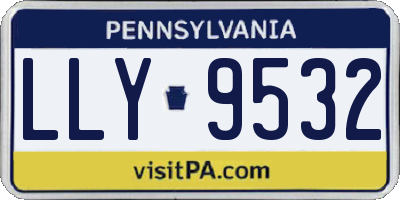 PA license plate LLY9532