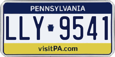 PA license plate LLY9541