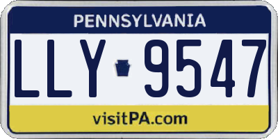 PA license plate LLY9547