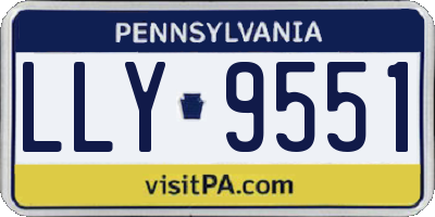 PA license plate LLY9551