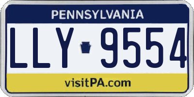 PA license plate LLY9554