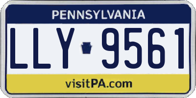 PA license plate LLY9561