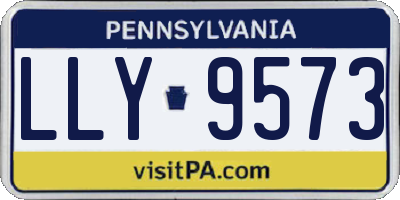 PA license plate LLY9573