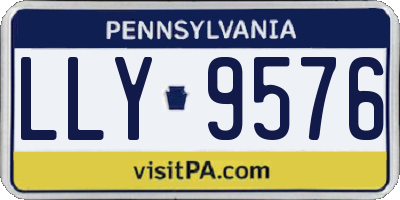 PA license plate LLY9576