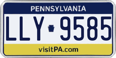 PA license plate LLY9585
