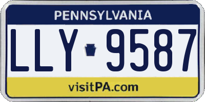 PA license plate LLY9587
