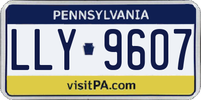 PA license plate LLY9607