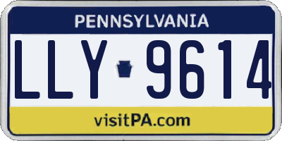 PA license plate LLY9614