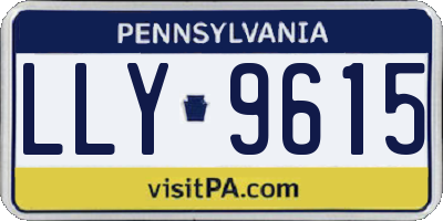 PA license plate LLY9615