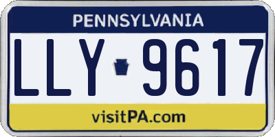 PA license plate LLY9617