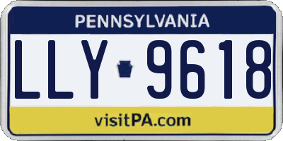 PA license plate LLY9618