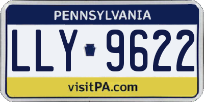 PA license plate LLY9622