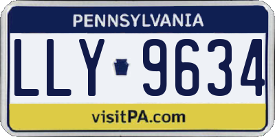 PA license plate LLY9634