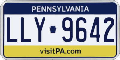PA license plate LLY9642