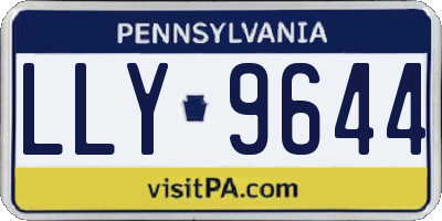 PA license plate LLY9644