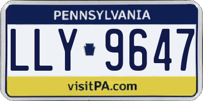 PA license plate LLY9647