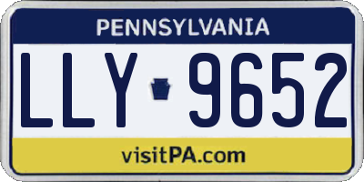 PA license plate LLY9652