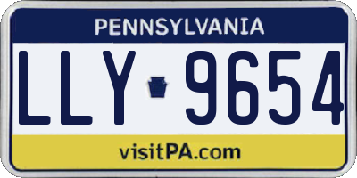PA license plate LLY9654