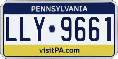 PA license plate LLY9661