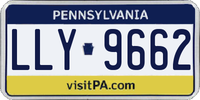 PA license plate LLY9662