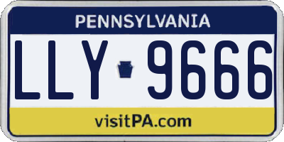 PA license plate LLY9666