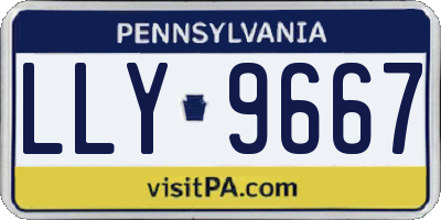 PA license plate LLY9667