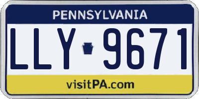 PA license plate LLY9671