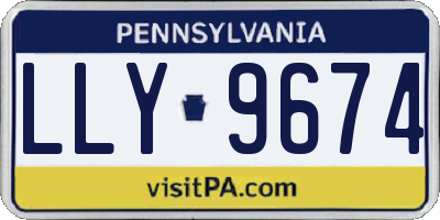 PA license plate LLY9674