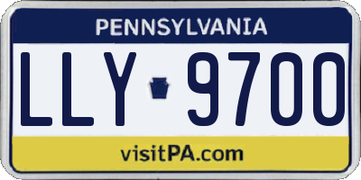 PA license plate LLY9700