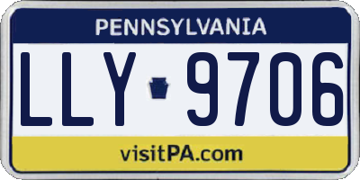 PA license plate LLY9706