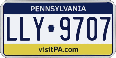 PA license plate LLY9707