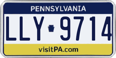 PA license plate LLY9714