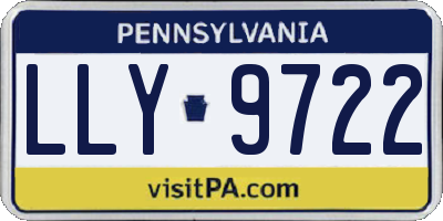 PA license plate LLY9722