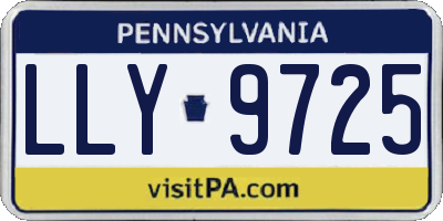 PA license plate LLY9725