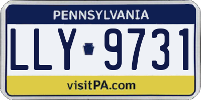 PA license plate LLY9731