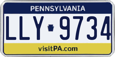 PA license plate LLY9734